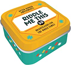 After Dinner Amusements: Riddle Me This: 50 Brainteasers for the Whole Family (Family Friendly Trivia Card Game, Portabl
