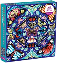 Mudpuppy Kaleido-Butterflies Jigsaw Puzzle, 500 Pieces, 20” x 20” – Ages 8+ – Colorfully Arranged in a Kaleidoscope View